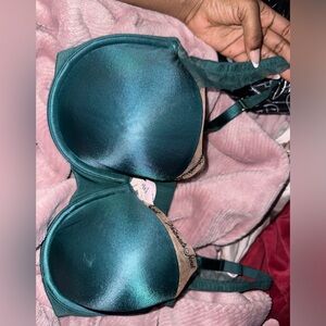 Victoria Secret Embroidery Lightly Lined Balconette Bra green Mystique